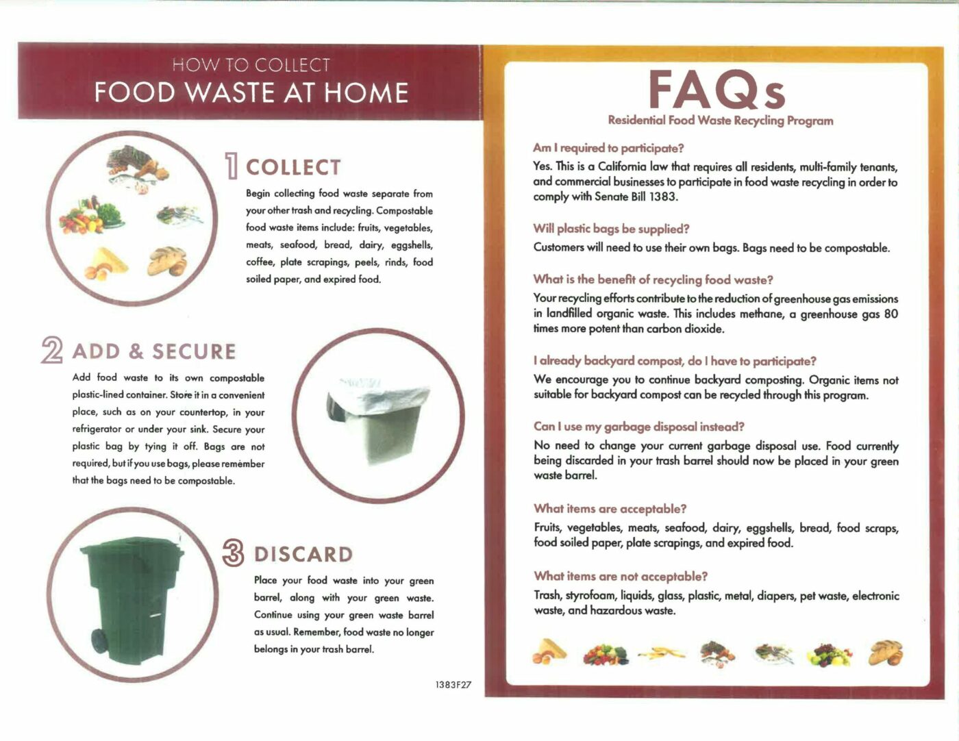 How to collect food waste at home
